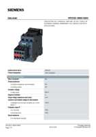 Datasheet for Siemens 3RT20231BB443MA0, EAN: 4011209836884