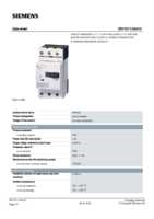 Datasheet for Siemens 3RV10110AA10, EAN: 4011209263420