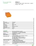 Datasheet for Schneider Electric XPER211, EAN: 3389110470864