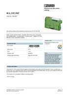 Datasheet for Phoenix Contact 2861852, EAN: 4017918894559