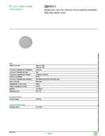 Datasheet for Schneider Electric ZBW911, EAN: 3389110100570
