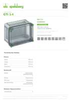 Datasheet for Spelsberg 01000101, EAN: 4013902050253