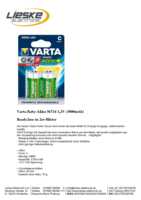 Datasheet for Varta 56714101402, EAN: 4008496550739