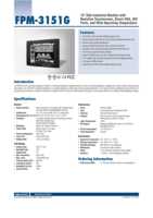 Datasheet for Advantech FPM-3151G-X0AE