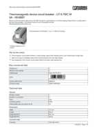 Datasheet for Phoenix Contact 0916607, EAN: 4046356449038