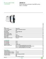 Datasheet for Schneider Electric ZB4BA26, EAN: 3389110887921